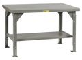 Little Giant Bolted Heavy-Duty Work Bench, Steel, 36" W, 28" to 37" Height, 10,000 lb., Straight WW-3036-ADJ