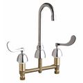 Chicago Faucet Manual 8" Mount, Concealed Hot And Cold Water Sink Faucet, Chrome plated 786-GN1AE35XKABCP