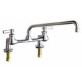 Chicago Faucet Lever Handle 8" Mount, Bathroom Faucet, Chrome plated 946-L12-369CP