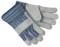 Mcr Safety Leather Palm Gloves, Cowhide, Shirred, L, PR 1400A