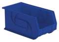 Lewisbins 40 lb Hang & Stack Storage Bin, Plastic, 8 1/4 in W, 7 in H, 14 3/4 in L, Blue PB148-7 Blue