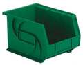 Lewisbins 40 lb Hang & Stack Storage Bin, Plastic, 8 1/4 in W, 7 in H, 10 3/4 in L, Green PB108-7 Green