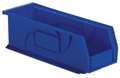 Lewisbins 40 lb Hang & Stack Storage Bin, Plastic, 5 1/2 in W, 5 in H, 14 3/4 in L, Blue PB1405-5 Blue