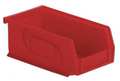 Lewisbins 25 lb Hang & Stack Storage Bin, Plastic, 4 1/8 in W, 3 in H, 7 3/8 in L, Red PB74-3 Red