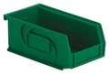 Lewisbins 25 lb Hang & Stack Storage Bin, Plastic, 4 1/8 in W, 3 in H, 7 3/8 in L, Green PB74-3 Green