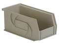 Lewisbins 30 lb Hang & Stack Storage Bin, Plastic, 5 1/2 in W, 5 in H, Beige, 10 7/8 in L PB105-5 Stone