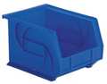 Lewisbins 40 lb Hang & Stack Storage Bin, Plastic, 8 1/4 in W, 7 in H, 10 3/4 in L, Blue PB108-7 Blue