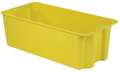 Lewisbins 500 lb Stack and Nest Bin, Fiberglass Reinforced Polyester, 20 1/8 in W, 14 1/8 in H, 42 1/2 in L SN3919-14 Yellow