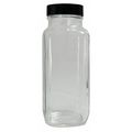 Qorpak Bottle, Wide, 1/2 Oz, Square, Glass, PK48 GLC-01245