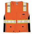 Kishigo 3X Black Panels Safety Vest, Orange 1514-3X