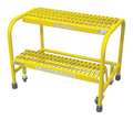 Cotterman Rolling Ladder, Steel, 20"H., Yellow, Base Depth: 19" 1002N2626A3E10B3C2P1