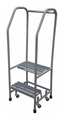 Cotterman 50 in H Steel Rolling Ladder, 2 Steps, 450 lb Load Capacity 1002R1818A1E10B3C1P6