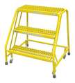 Cotterman Rolling Ladder, Steel, 30"H., Yellow, Base Depth: 26" 1003N2630A3E10B3C2P6