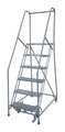 Cotterman 90 in H Steel Rolling Ladder, 6 Steps, 450 lb Load Capacity 1506R2630A1E10B4W5C1P6