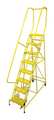Cotterman 110 in H Steel Rolling Ladder, 8 Steps, 450 lb Load Capacity 1008R1824A6E10B4C2P6