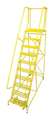 Cotterman 130 in H Steel Rolling Ladder, 10 Steps, 450 lb Load Capacity 1010R2632A6E30B4C2P6