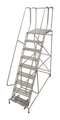 Cotterman 120 in H Steel Rolling Ladder, 9 Steps, 450 lb Load Capacity 1009R2632A3E30B4AC1P6