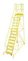 Cotterman 182 in H Steel Rolling Ladder, 14 Steps, 450 lb Load Capacity 1514R2642A3E30B4W4C2P3