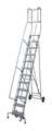 Cotterman 182 in H Steel Rolling Ladder, 14 Steps, 450 lb Load Capacity 6514R1840A1E10B4BC1P3