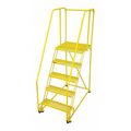 Cotterman 80 in H Steel Tilt and Roll Ladder, 5 Steps, 450 lb Load Capacity 5TR26A3E20B8C2P6