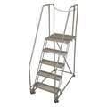 Cotterman 80 in H Steel Tilt and Roll Ladder, 5 Steps, 450 lb Load Capacity 5TR18A1E20B8D3C1P6