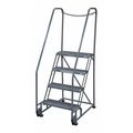 Cotterman 70 in H Steel Tilt and Roll Ladder, 4 Steps, 450 lb Load Capacity 4TR26A3E10B8D3C1P6