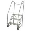 Cotterman 60 in H Steel Tilt and Roll Ladder, 3 Steps, 450 lb Load Capacity 3TR26A6E20B8D3C1P6
