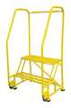 Cotterman 50 in H Steel Tilt and Roll Ladder, 2 Steps, 450 lb Load Capacity 2TR18A1E10B8C2P6