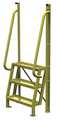 Tri-Arc 82 in Ladder, Steel, 3 Steps, Yellow Powder Coated Finish UCL7503242