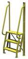 Tri-Arc 82 in Ladder, Steel, 3 Steps, Yellow Powder Coated Finish UCL7503246