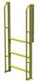 Tri-Arc 82 in Ladder, Steel, 3 Steps, Yellow Powder Coated Finish UCL9003246