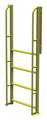 Tri-Arc 82 in Ladder, Steel, 4 Steps, Yellow Powder Coated Finish UCL9004246