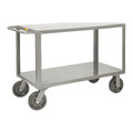 Little Giant Utility Cart, 12 ga. Steel, 2 Shelves, 5000 lb GH-3048-8PHK