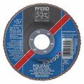 Pferd 4-1/2" x 7/8" A.H. POLIFAN® Flap Disc - CO-COOL SG STEELOX, Ceramic oxide, 60 Grit, Conical 62653