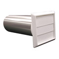 Jones Stephens Dryer Vent Hood Asmbly, Louvered, 4" White D04025