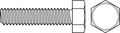 Zoro Select #10-32 Hex Head Cap Screw, Zinc Plated Steel, 2 in L, 100 PK MHFI-1002000US-100P