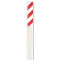 Zoro Select Flexible Marker Stake, Fiberglass, White/Red on White FMK611WTRDWT