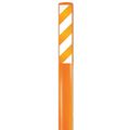 Zoro Select Flexible Marker Stake, Fiberglass, White/Orange on Orange FMK611ORORWT