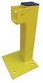 Zoro Select Flush End Post, 21 In., Yellow, Steel 22DN09