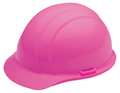 Erb Safety Front Brim Hard Hat, Type 1, Class E, Ratchet (4-Point), Hi-Vis Pink 19369