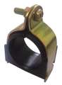 Zoro Select Cushioned Clamp, 2In, Galv Gold Steel 22FP77