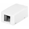 Hubbell Premise Wiring Surface Mount Box, 1 Port, White HSB1W