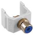 Hubbell Premise Wiring Connector, RCA, Duplex, White SFRCBW