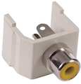 Hubbell Premise Wiring Connector, RCA, Duplex, White SFRCY