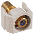 Hubbell Premise Wiring Inline Coupler, RCA, Duplex, Light Almond SFRCBROW