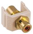 Hubbell Premise Wiring Inline Coupler, RCA, Duplex, Light Almond SFRCORFFLA