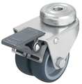 Zoro Select Dual Wheel Caster, Swivel, Term Rubber, 2 in, 176 lb LMDA-TPA 50G-FI