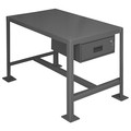 Durham Mfg Fixed Work Table, Steel, 48" W, 24" D MTD244824-2K195