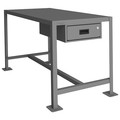 Durham Mfg Fixed Work Table, Steel, 48" W, 24" D MTD244830-2K195