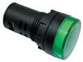 Dayton Raised Indicator Light, 22mm, 24V Green 22NY98